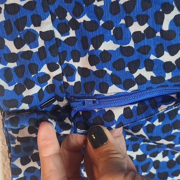 Ann Taylor blue & black spotted Trouser Pants size 6 - Picture 5 of 10